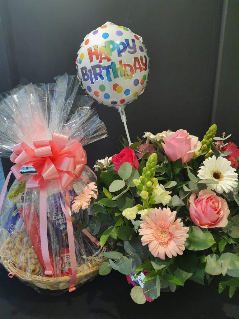 Flower and Hamper Birthday Combo
