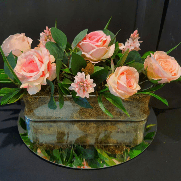 flowers in a tin