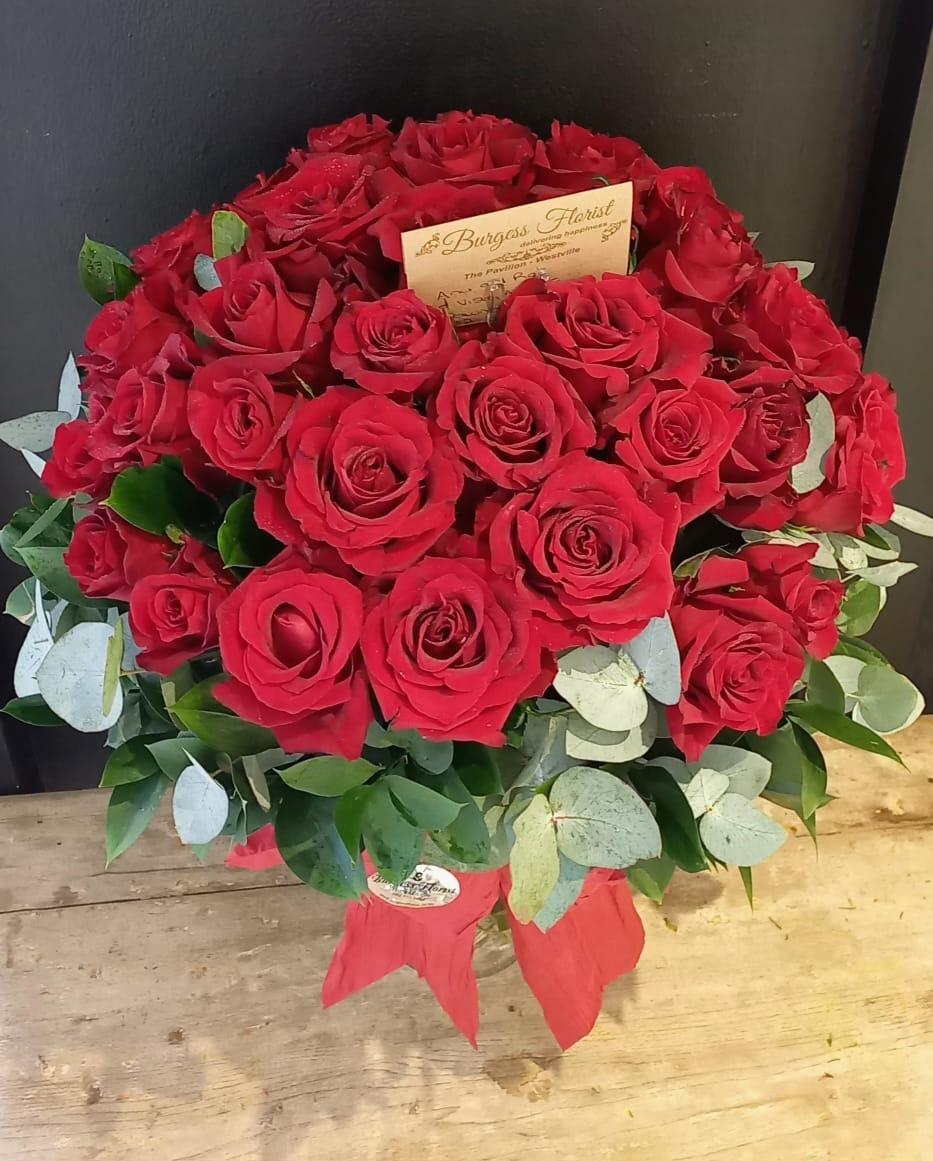 Roses in a Glass Vase - A1 - Image 3