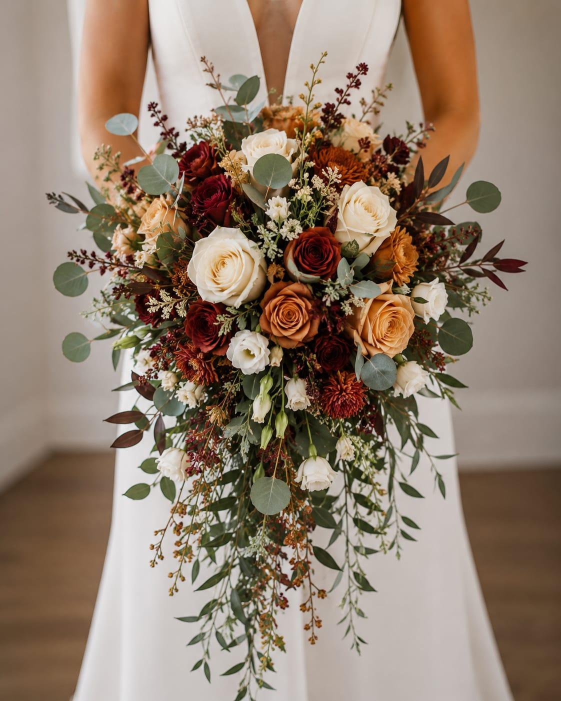 Autumn Teardrop Bridal Bouquet