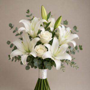 Casablanca Lily & Rose Bridal Bouquet