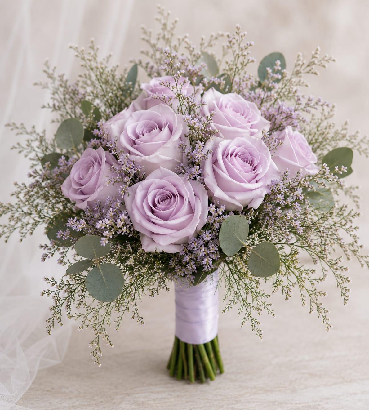 Lavender Rose Bridal Bouquet
