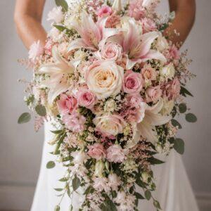 Blush Lily Cascade Bridal Bouquet