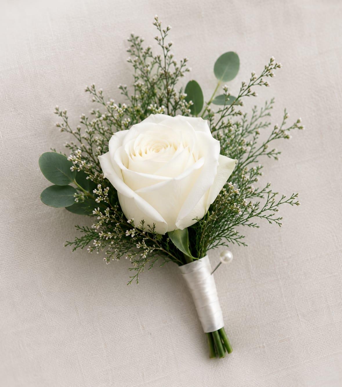 Buttonholes or Boutonnieres with pennygum
