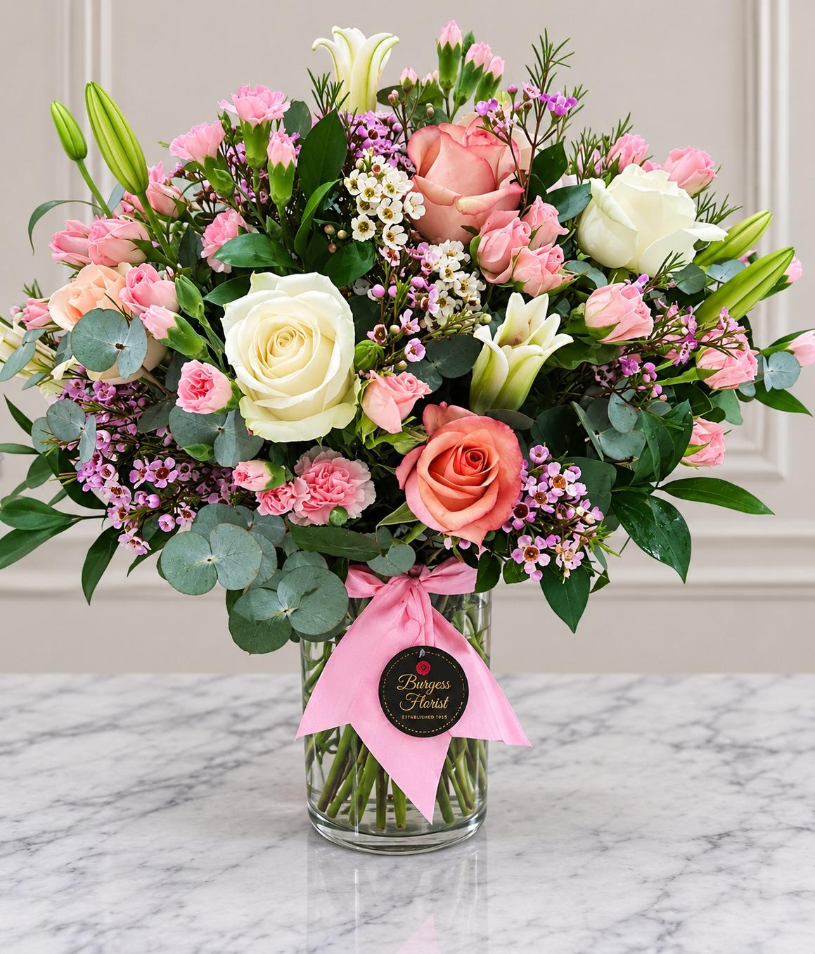 Elegant Pastel Pink Flower Bouquet